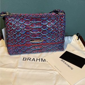 NWT Brahmin Lorelei in Vista Blue Vanzant Mermaid Scales 🧜🏻‍♀️